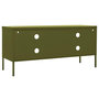Voir la diapositive 5 : VIDAXL Meuble TV Vert olive 105x35x50 cm Acier
