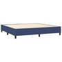 Voir la diapositive 4 : VIDAXL Sommier a lattes de lit avec matelas Bleu 200x200 cm Tissu