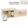 Voir la diapositive 2 : Paris Prix Lot de 2 Bougies Parfumées  Coffret Bois  6cm Blanc