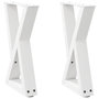 Voir la diapositive 2 : VIDAXL Pieds de table basse 2 pcs blanc 28x(42-43,3) cm acier