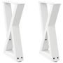 Voir la diapositive 2 : VIDAXL Pieds de table basse 2 pcs blanc 28x(42-43,3) cm acier