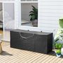 Voir la diapositive 4 : OUTSUNNY Sac de rangement étanche pour coussins d'extérieur housse impreméable pour coussins de jardin avec poignées noir