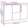 Voir la diapositive 6 : VIDAXL Buffet Noir 111x34x75 cm Bois massif de pin