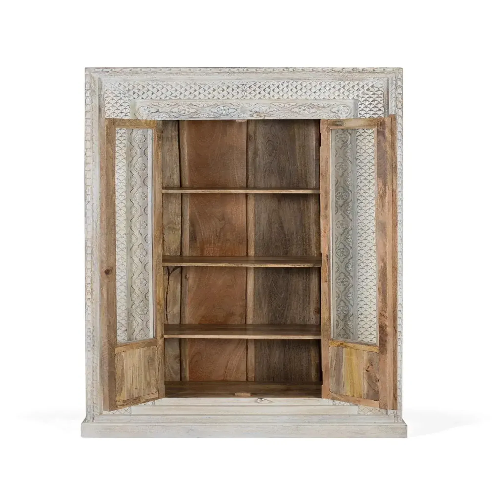 Voir la diapositive 2 : GINER Y COLOMER SL Armoire en bois de manguier 110cm style ethnique rustique