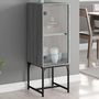 Voir la diapositive 1 : VIDAXL Armoire laterale avec porte en verre sonoma gris 35x37x100 cm