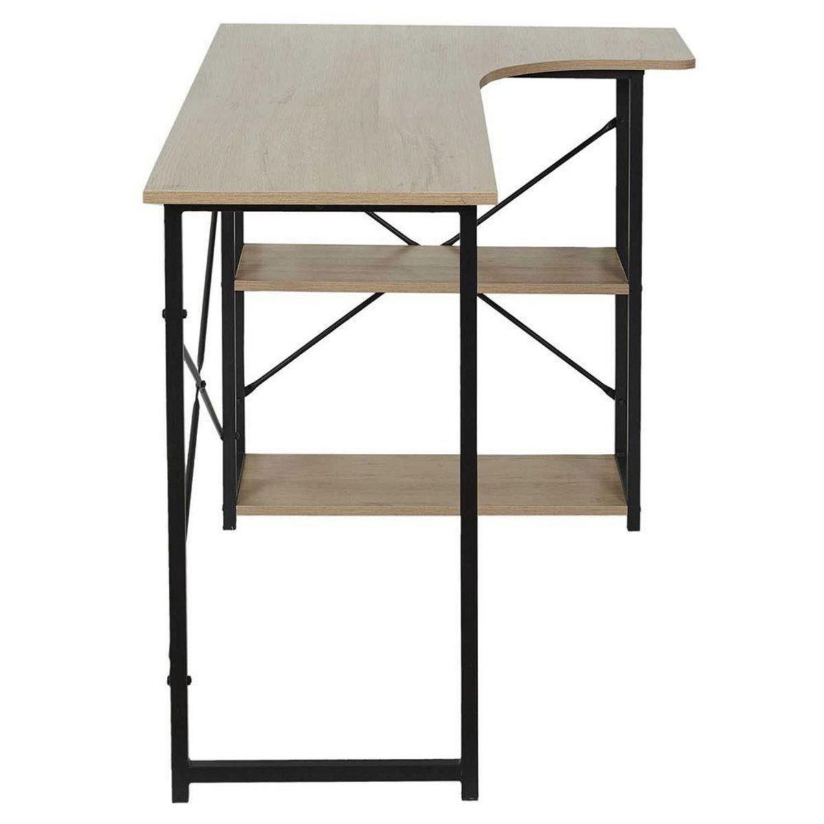 The Home Deco Factory Bureau d'angle Job noir