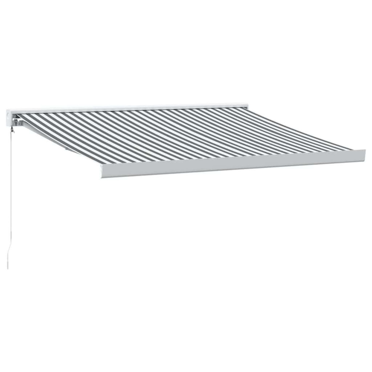 VIDAXL Auvent retractable anthracite et blanc 3,5x2,5m tissu/aluminium