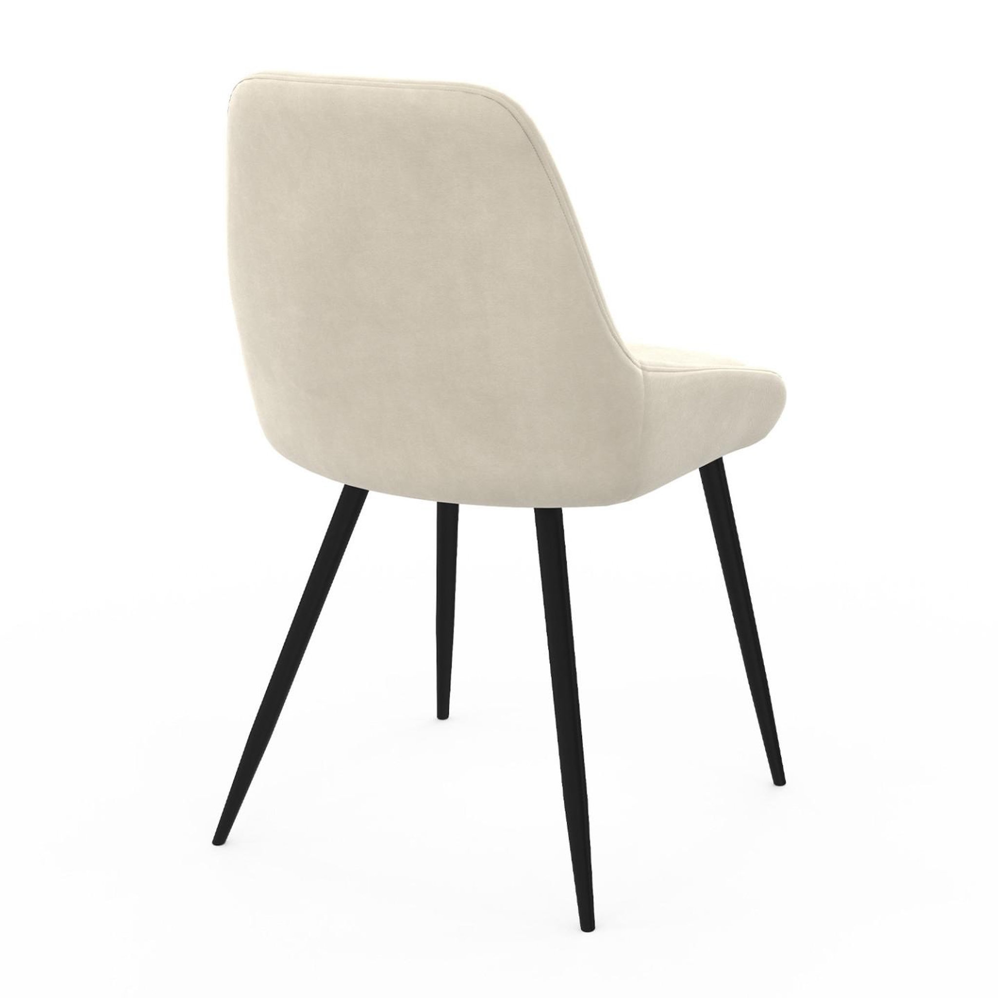 Voir la diapositive 5 : ID MARKET Lot de 6 chaises thalya en velours beige avec accoudoirs