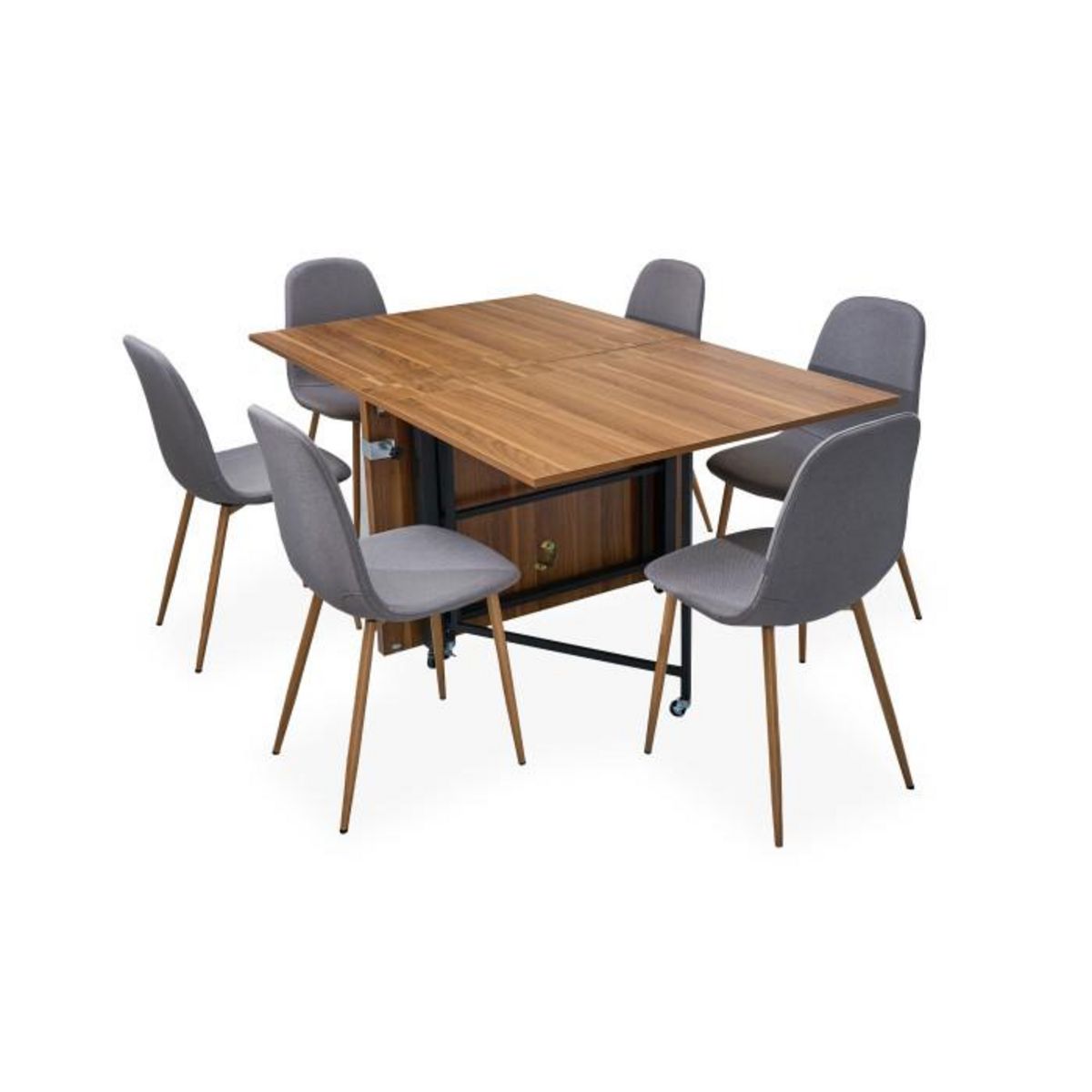 Paris Prix Table Console Extensible Effet Bois  Troy  100-300cm Bois Noisette