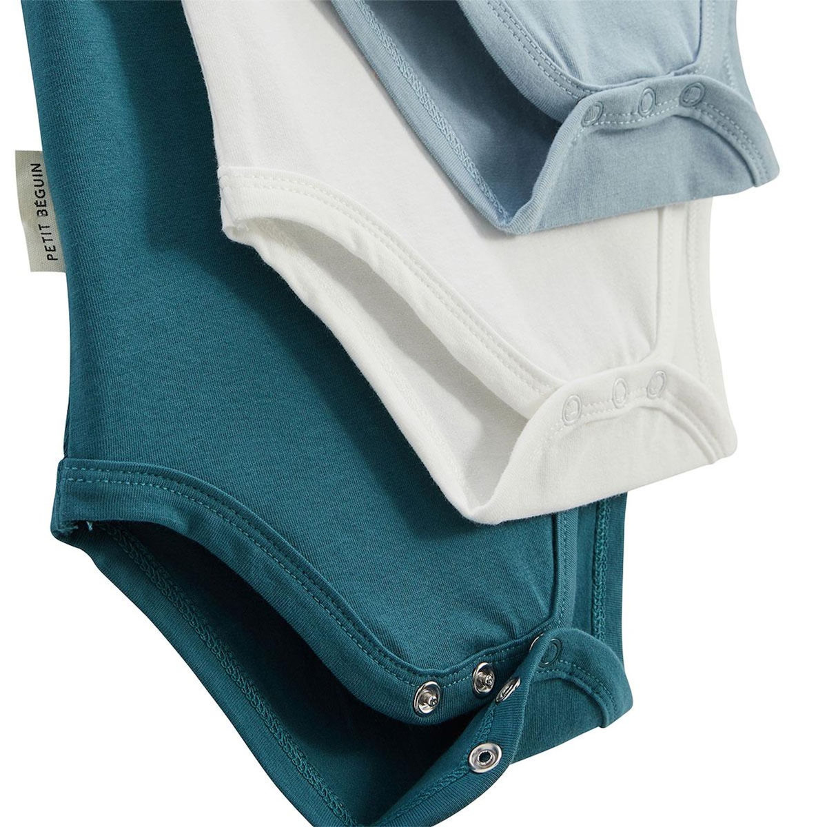 Petit Béguin Lot de 3 bodies bébé manches courtes Baroudeur