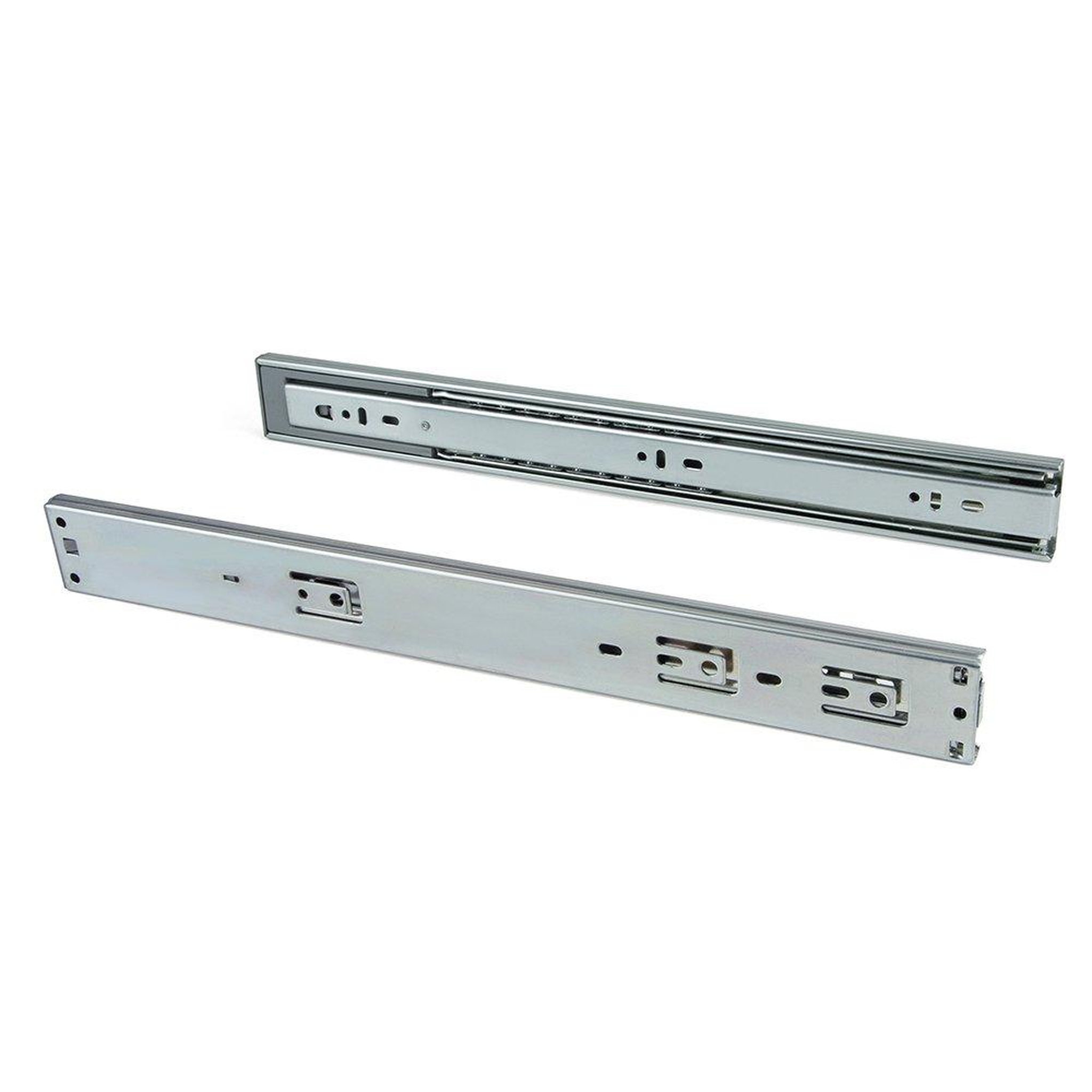 EMUCA SRL Paire de coulisses à billes pour tiroir à sortie totale 45 mm x L 400 mm avec fermeture amortie