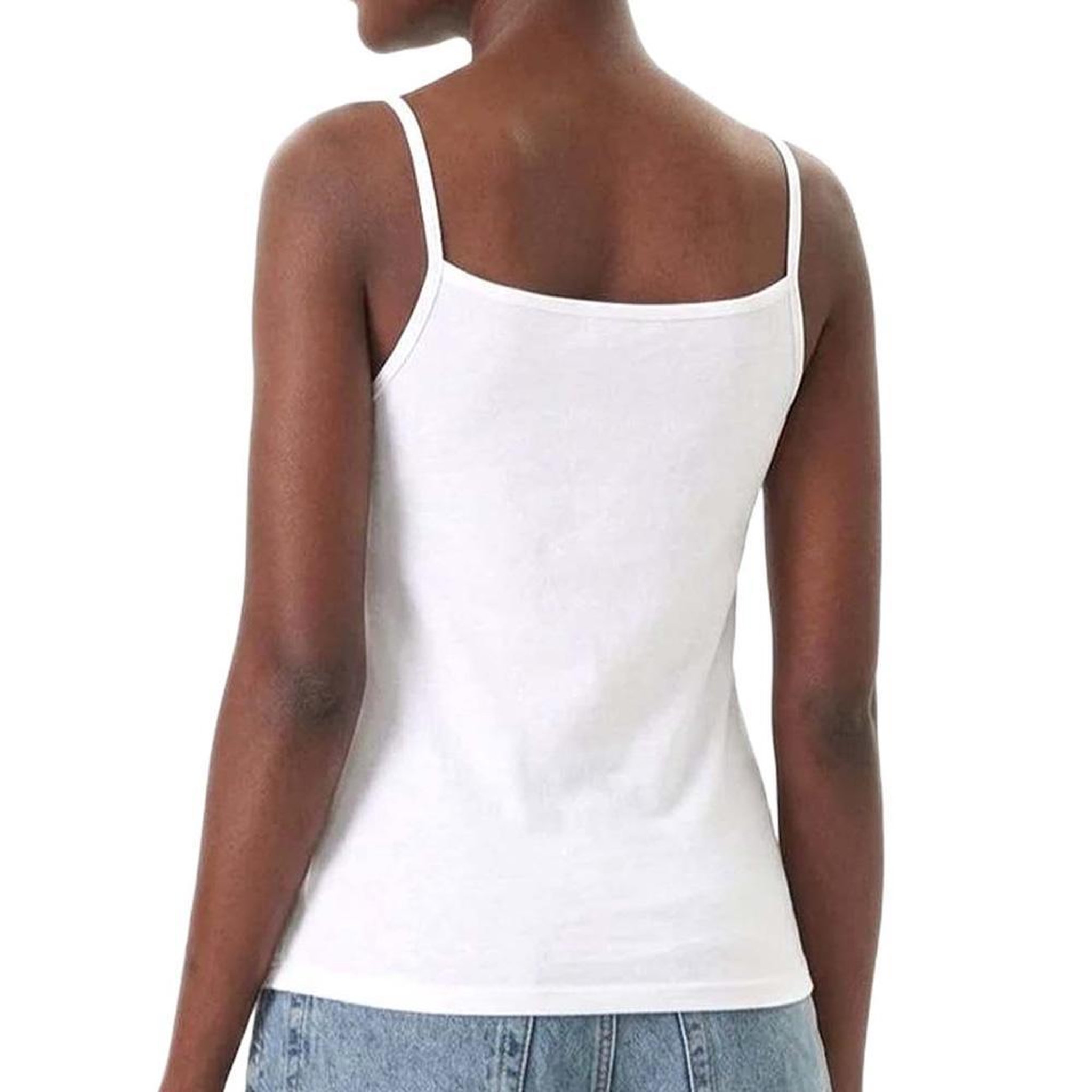 Voir la diapositive 2 : CALVIN KLEIN JEANS Débardeur Blanc Femme Calvin Klein Jeans Stretch
