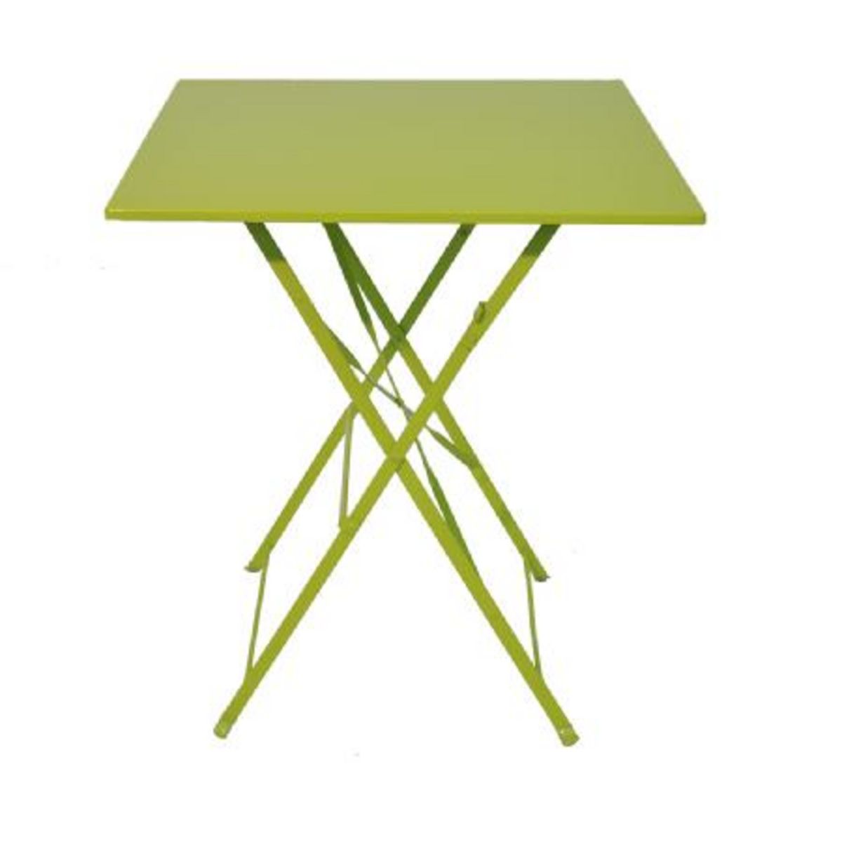 GARDENSTAR Table de jardin pliante 60x60cm acier vert POP