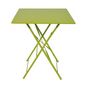 Voir la diapositive 1 : GARDENSTAR Table de jardin pliante 60x60cm acier vert POP