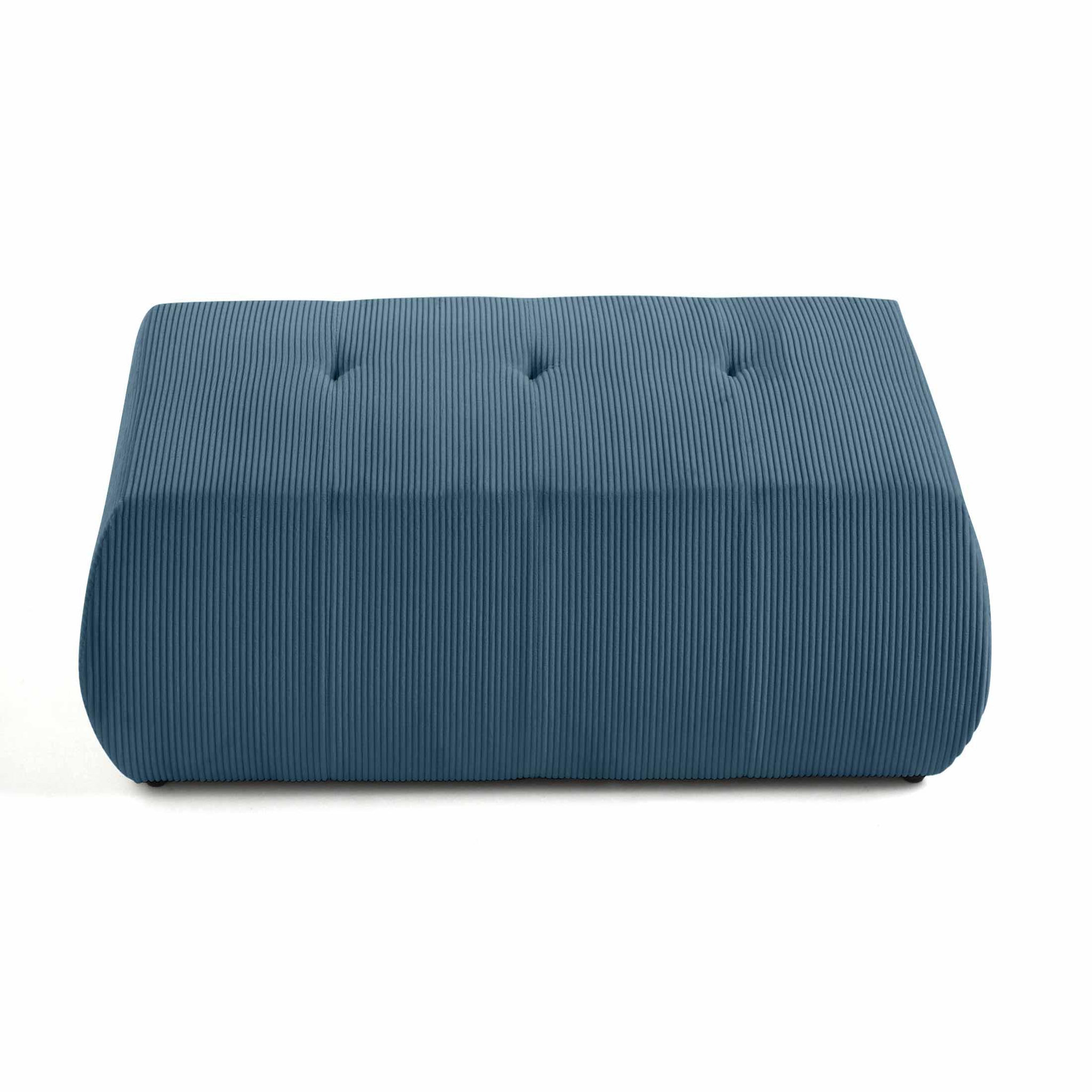 Voir la diapositive 1 : BEST MOBILIER Onyx - pouf d'appoint - en velours côtelé