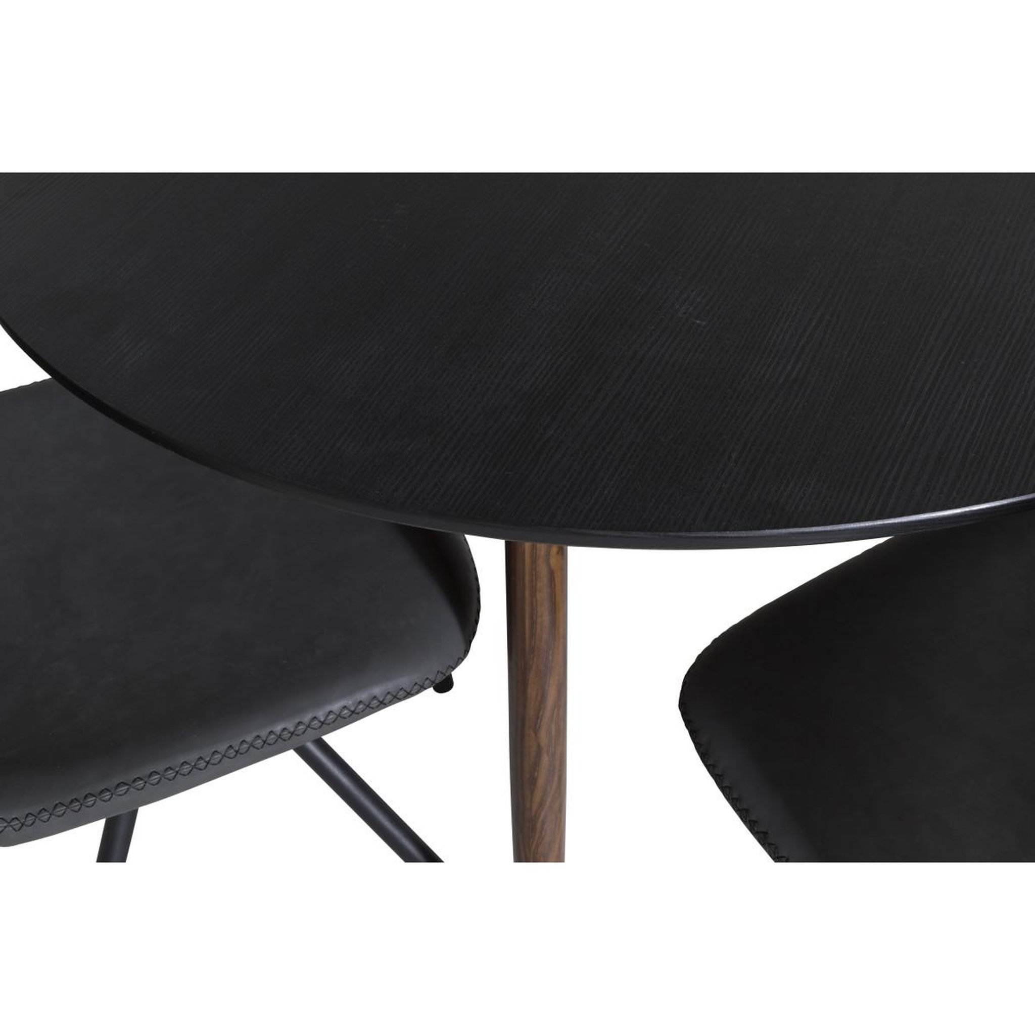 Voir la diapositive 6 : Paris Prix Ensemble table à manger & 4 chaises  plaza & polar  100cm noir