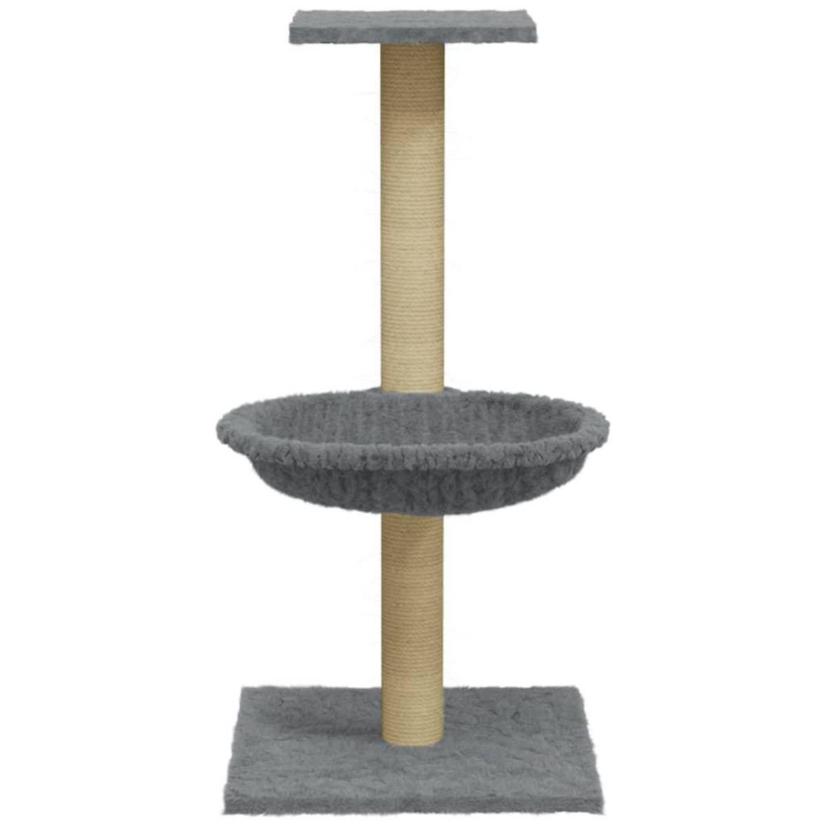 VIDAXL Arbre a chat avec griffoir en sisal Gris clair 74 cm