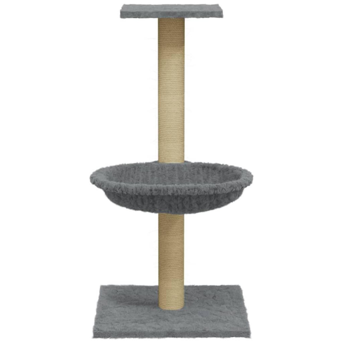 VIDAXL Arbre a chat avec griffoir en sisal Gris clair 74 cm