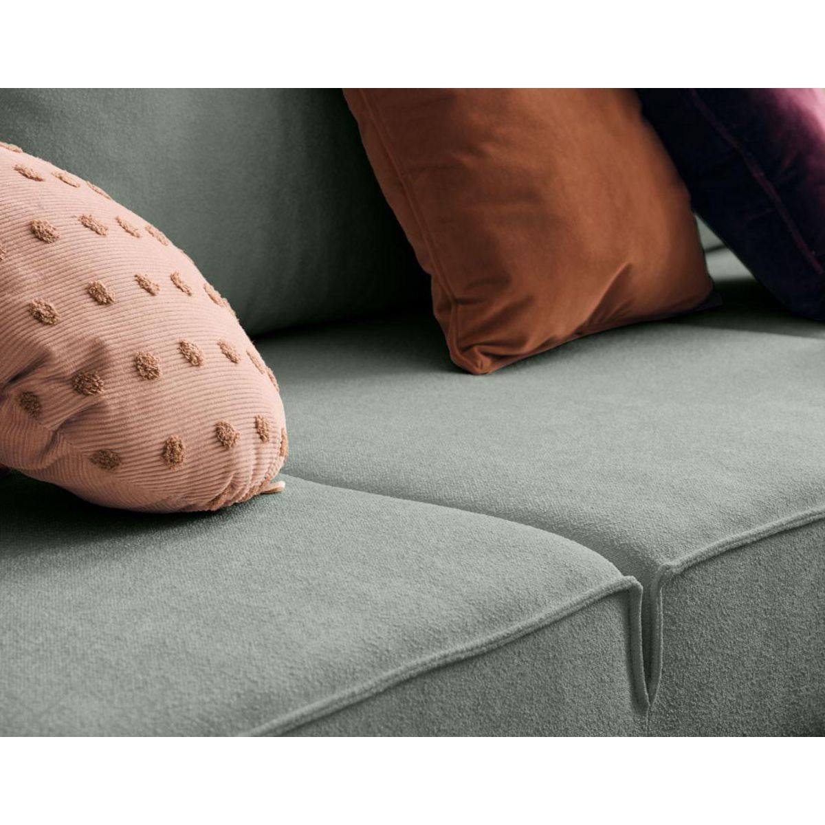 LISA DESIGN Charlie - canapé panoramique en u 7 places - convertible avec coffre - en tissu