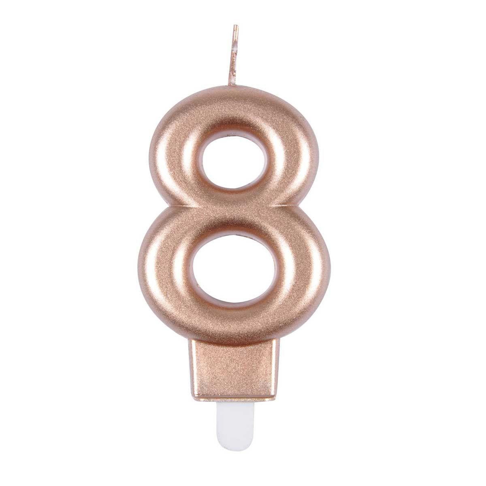 HOMEA Bougie d'Anniversaire  Chiffre 8  7cm Rose Gold