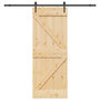 Voir la diapositive 1 : VIDAXL Porte coulissante et kit de quincaillerie 80x210 cm pin massif