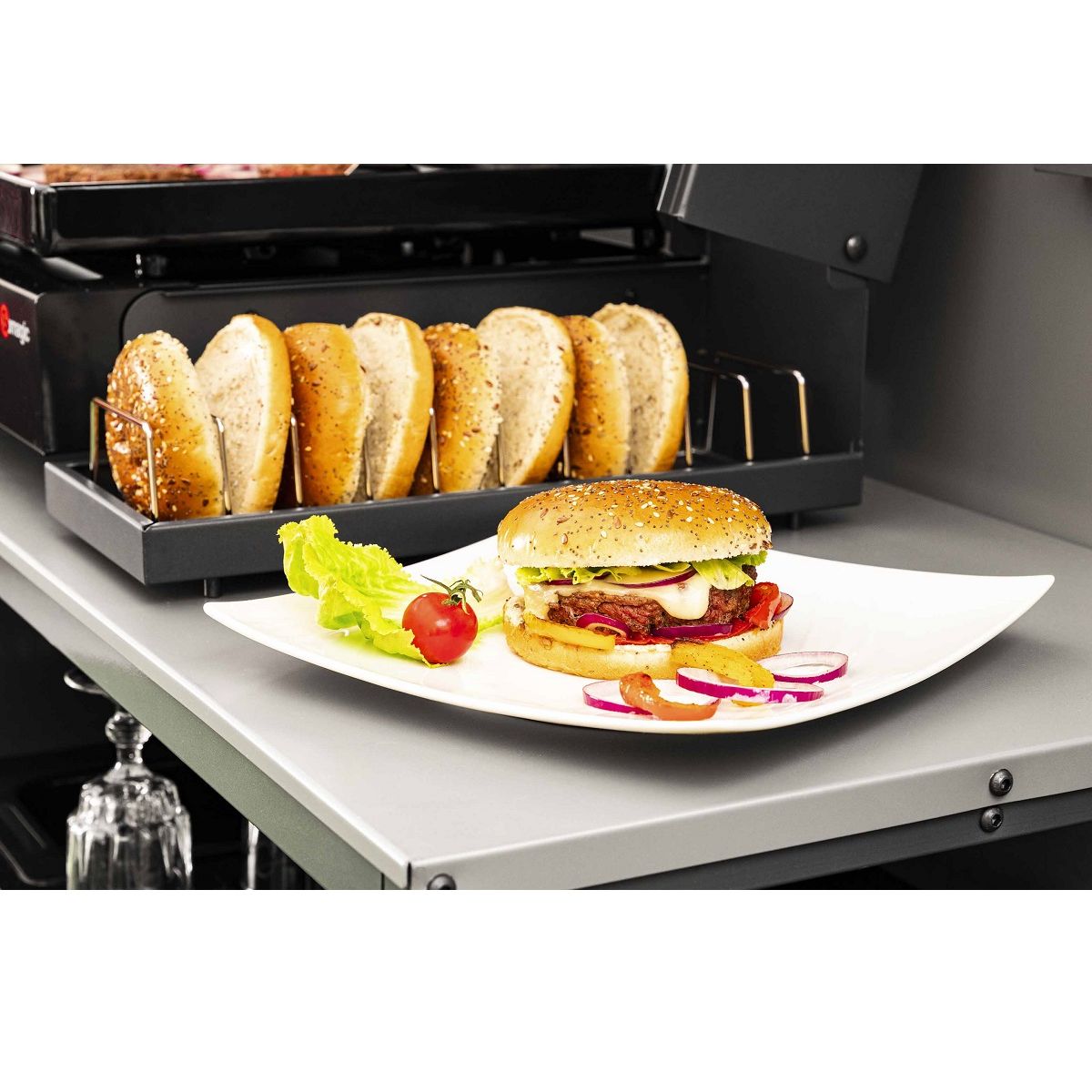 Somagic Plancha à gaz 2 brûleurs SO BURGER