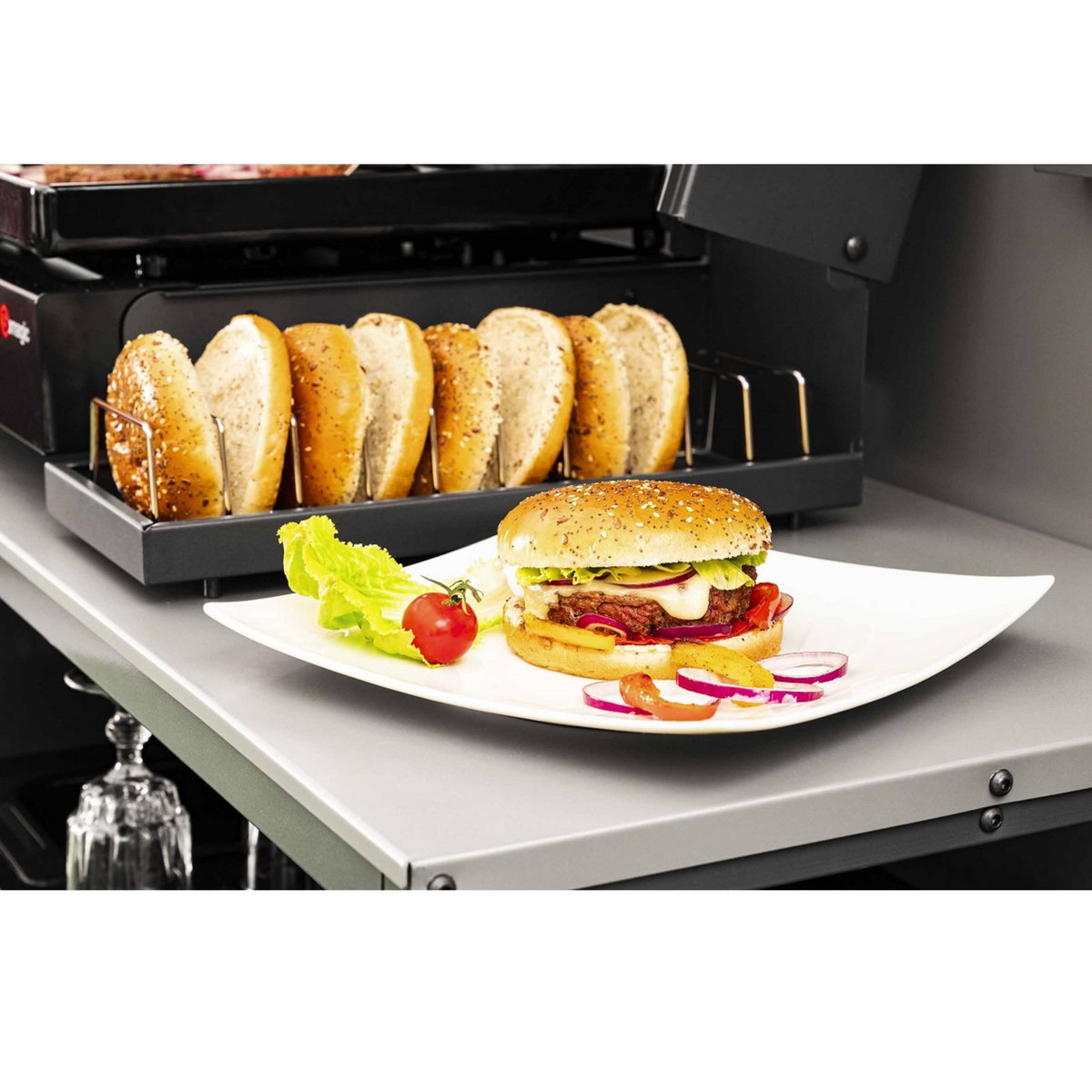 Somagic Plancha à gaz 2 brûleurs SO BURGER