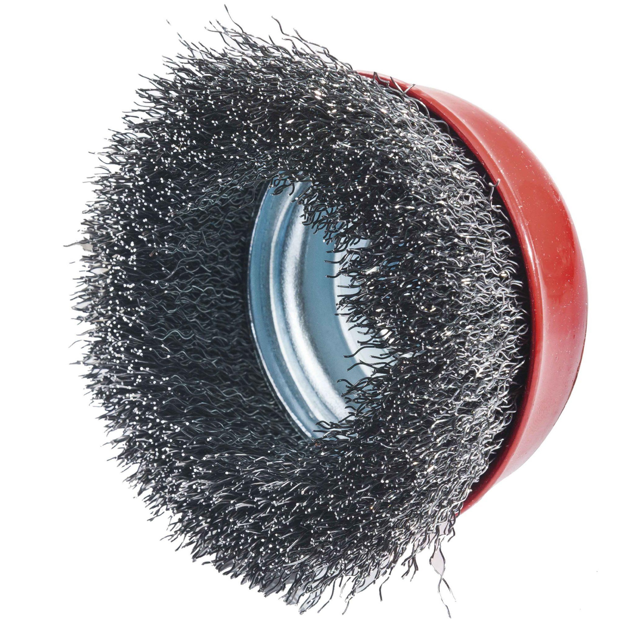 Voir la diapositive 2 : Leman Brosse conique acier ondulé 80 mm