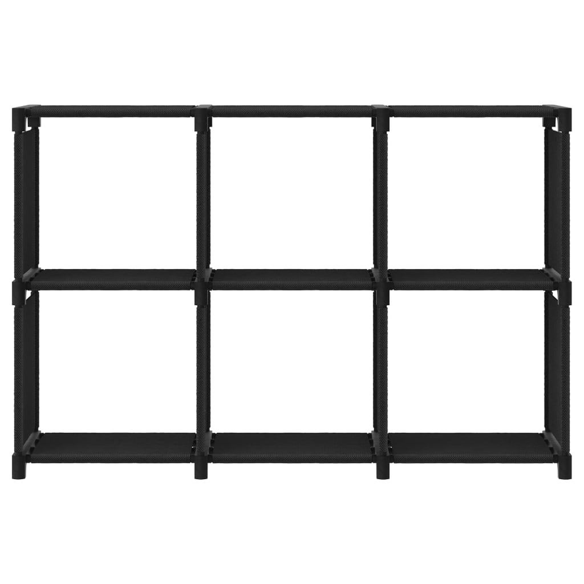 Voir la diapositive 2 : VIDAXL Etagere d'affichage 6 cubes Noir 103x30x72,5 cm Tissu