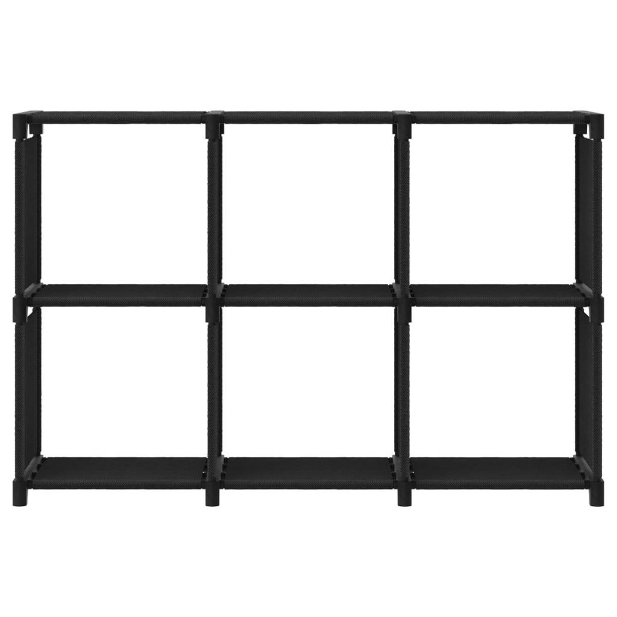 VIDAXL Etagere d'affichage 6 cubes Noir 103x30x72,5 cm Tissu