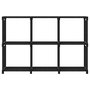 Voir la diapositive 2 : VIDAXL Etagere d'affichage 6 cubes Noir 103x30x72,5 cm Tissu