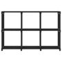 Voir la diapositive 2 : VIDAXL Etagere d'affichage 6 cubes Noir 103x30x72,5 cm Tissu