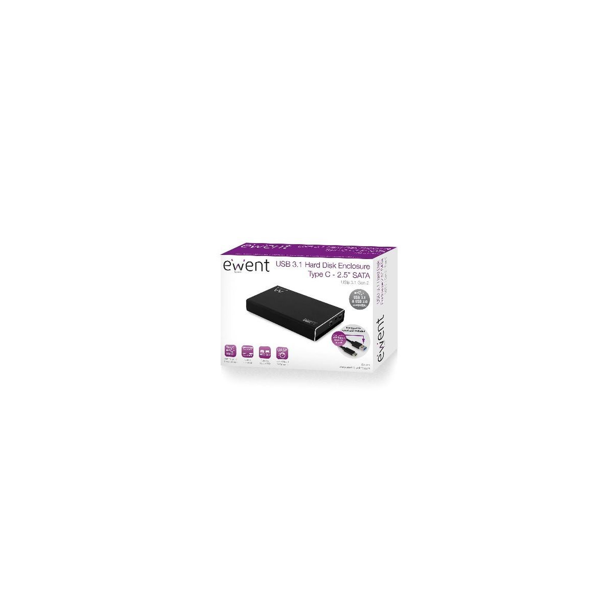 Voir la diapositive 3 : Ewent Ewent ew7070 boîtier de disques de stockage boîtier disque dur/ssd noir 2.5