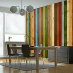Paris Prix Papier Peint  Wooden Rainbow. Coloris disponibles : Multicolore