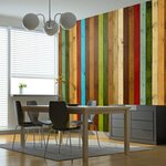 Paris Prix Papier Peint  Wooden Rainbow. Coloris disponibles : Multicolore
