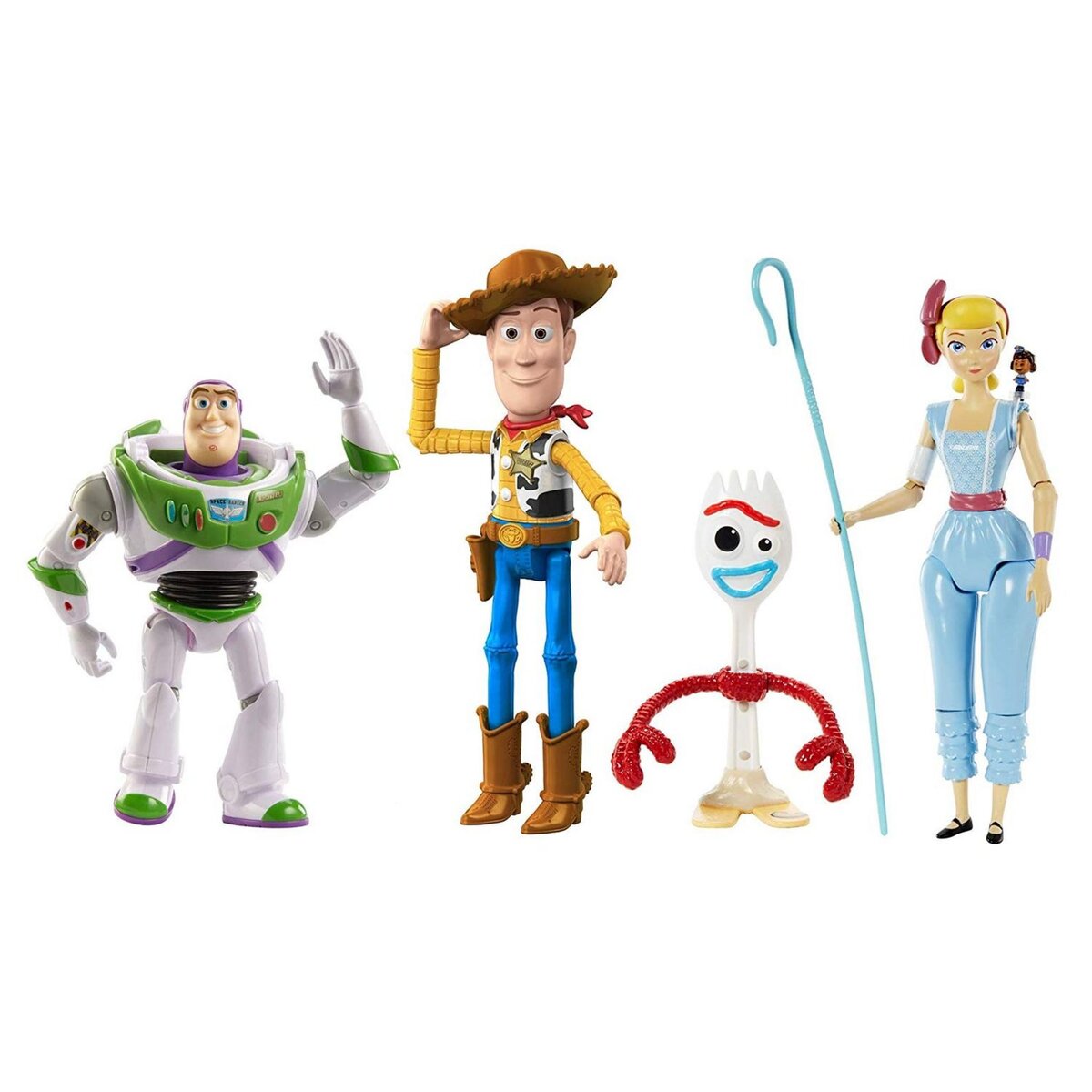 MATTEL TOY STORY 4 - Pack de 4 figurines : Buzz l'Eclair - Woody - La Bergère - Forky