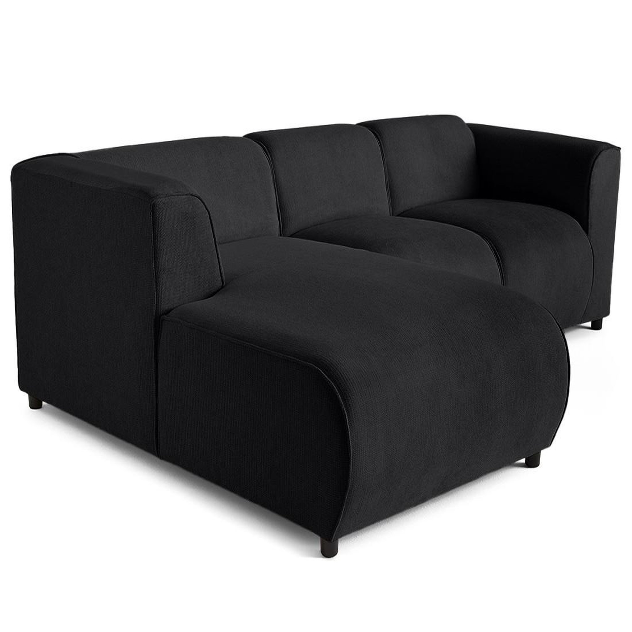 Voir la diapositive 2 : LISA DESIGN Suaro - canapé modulable d'angle gauche 4 places en tissu texturé