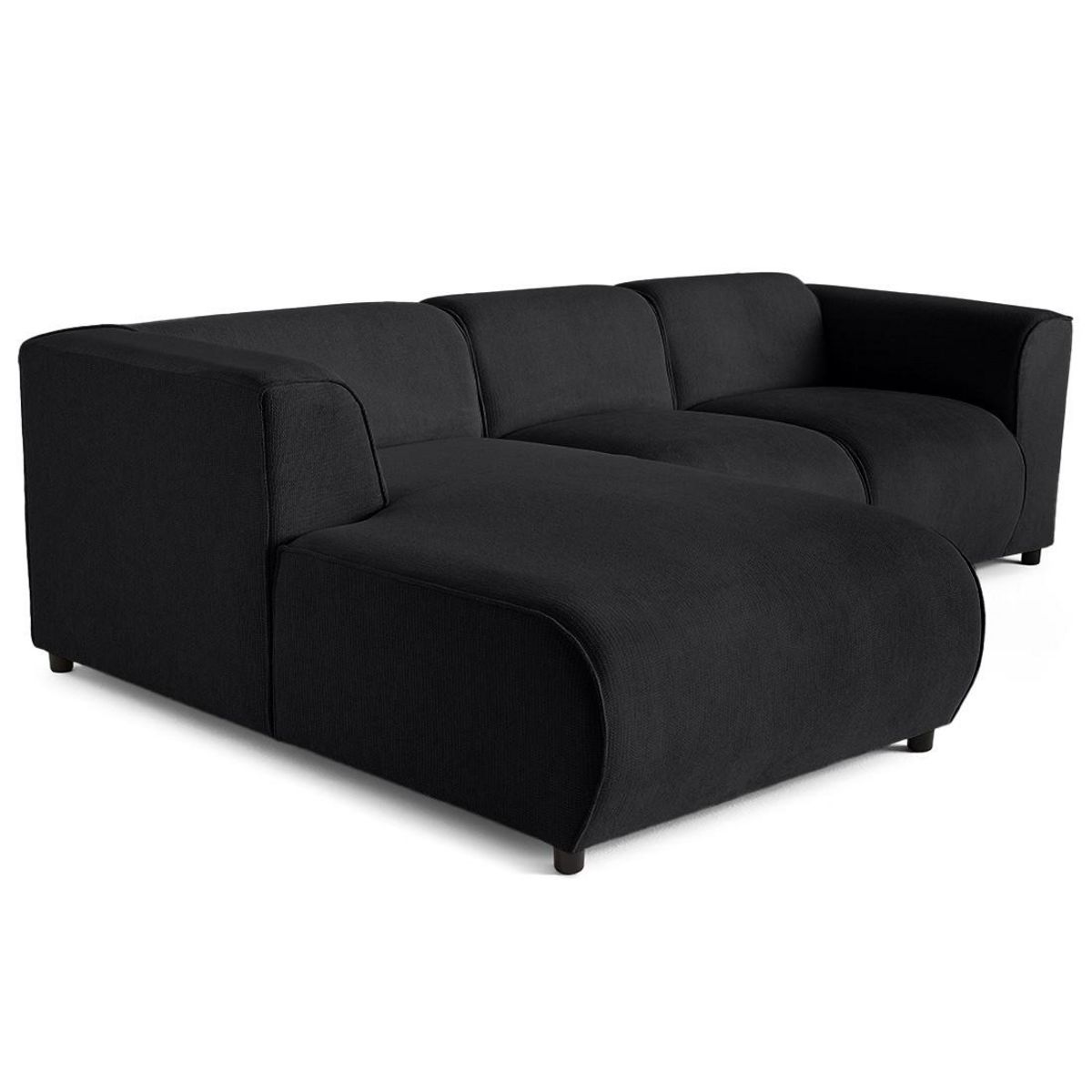 LISA DESIGN Suaro - canapé modulable d'angle gauche 4 places en tissu texturé