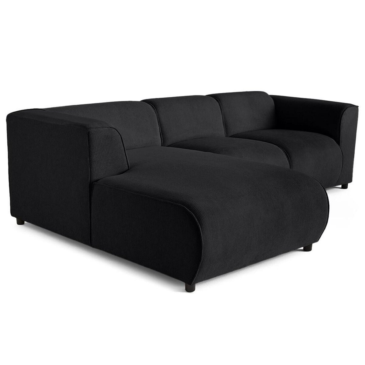 LISA DESIGN Suaro - canapé modulable d'angle gauche 4 places en tissu texturé