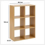 Voir la diapositive 3 : FIVE Étagère 6 cases mix en bois TASSO - Beige