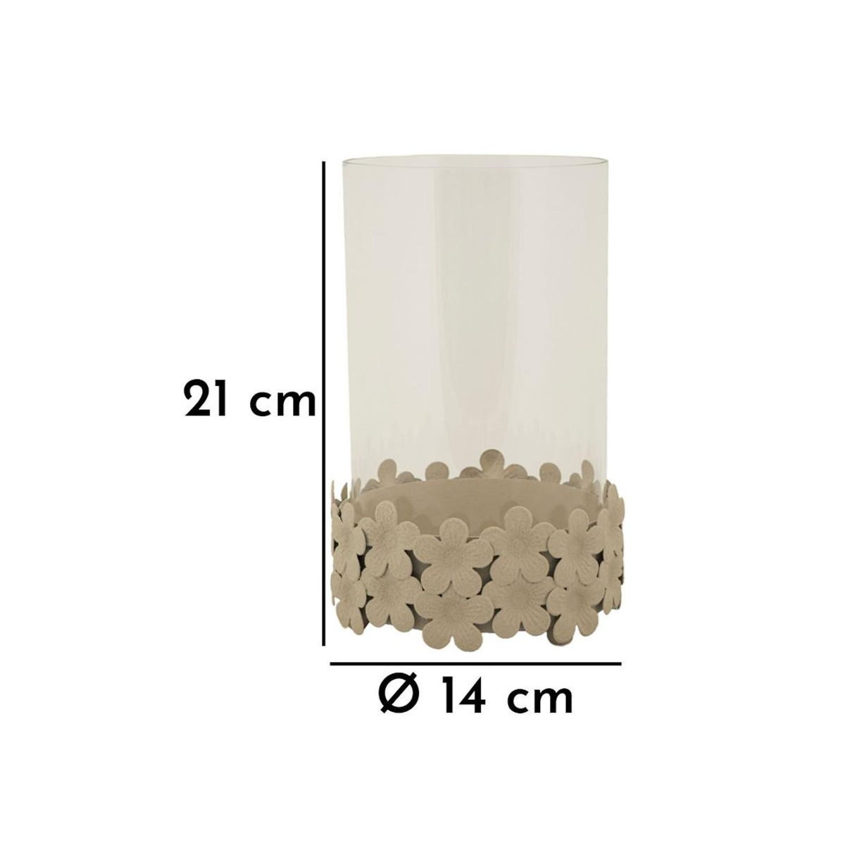 Paris Prix Bougeoir Déco  Dune  21cm Crème