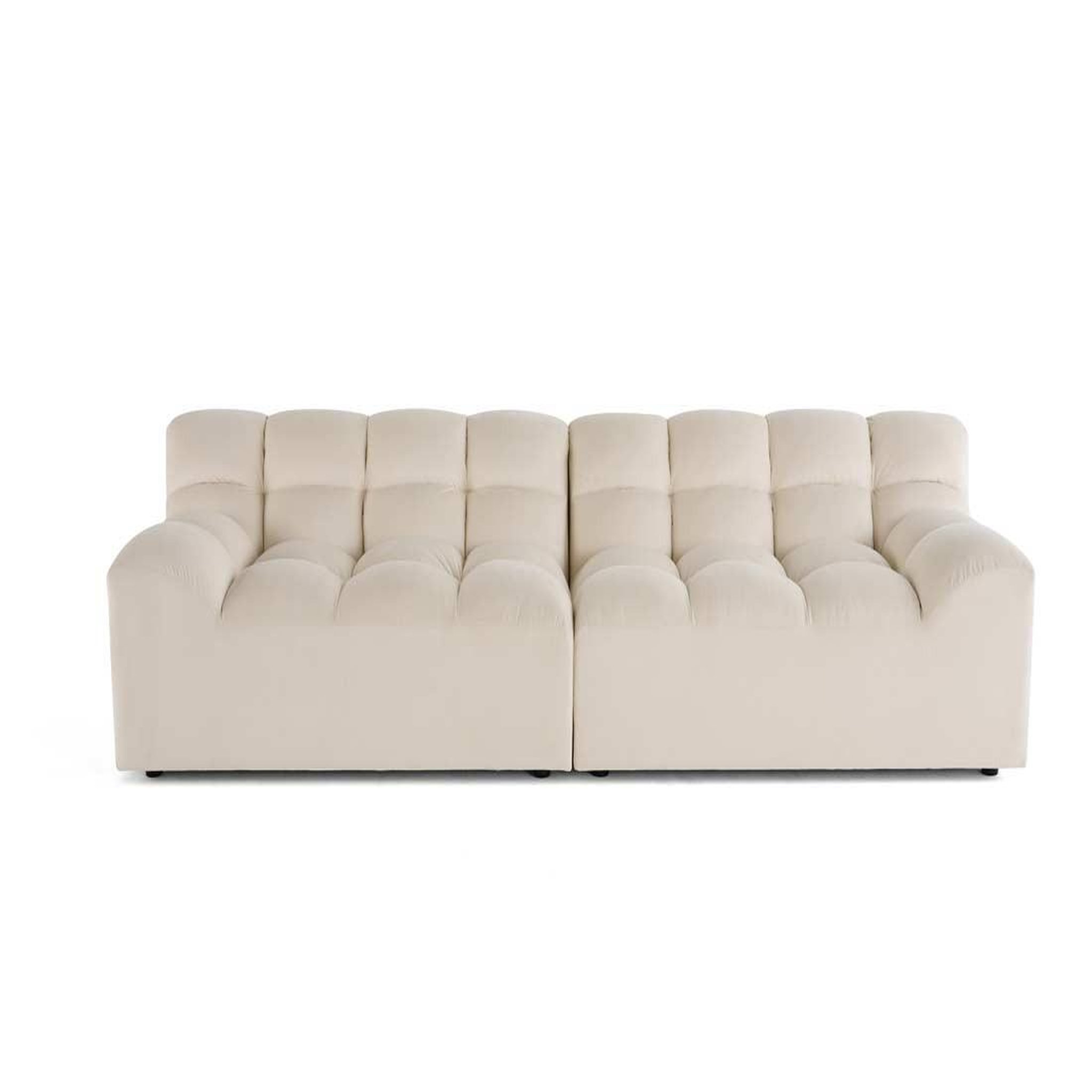 Voir la diapositive 1 : LISA DESIGN Napoli - canapé droit 4 places - en velours