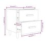Voir la diapositive 6 : VIDAXL Tables de chevet 2 pcs Chene fume 40x35x47,5 cm