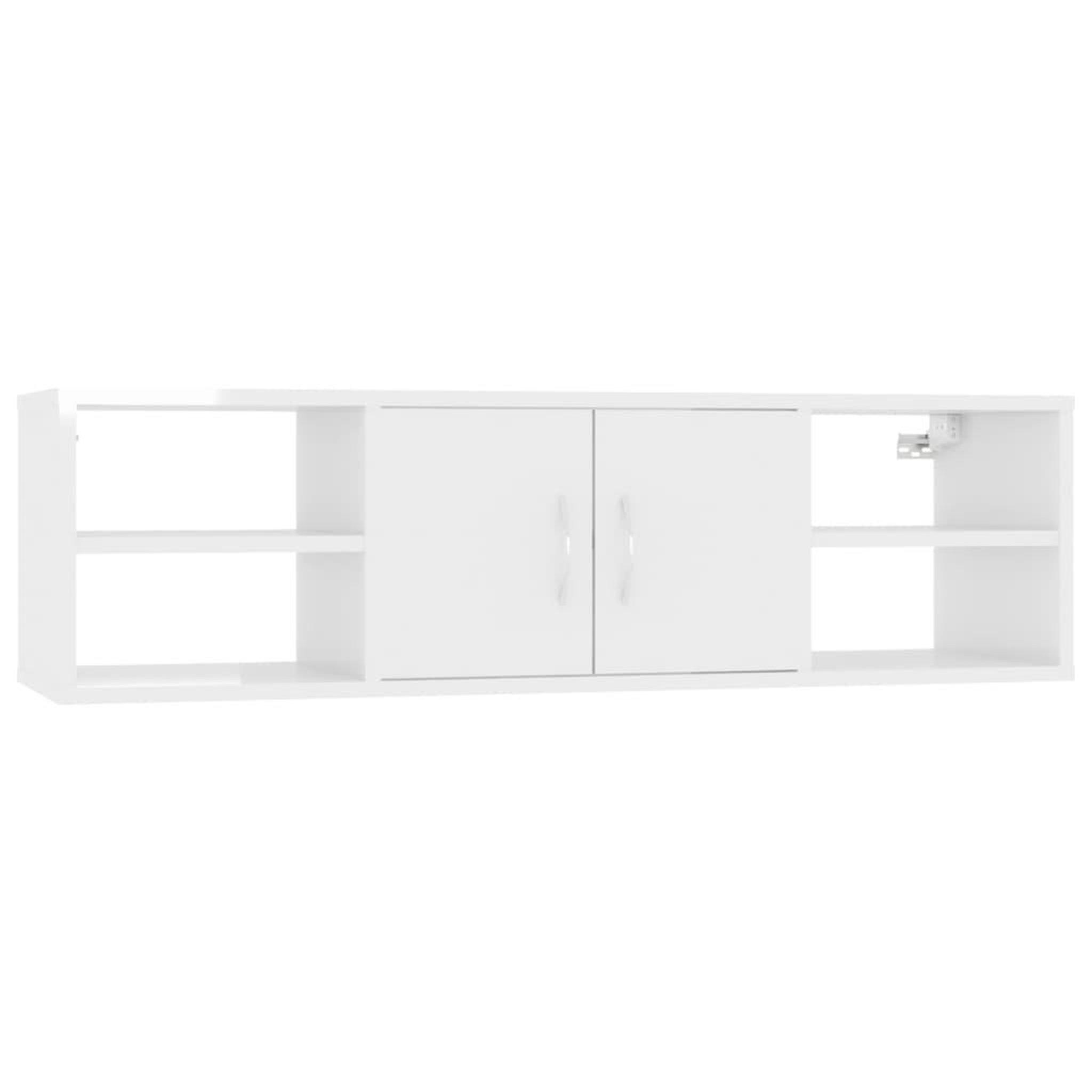 Voir la diapositive 2 : VIDAXL Etagere murale Blanc brillant 102x30x29 cm Bois d'ingenierie