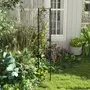 OUTSUNNY Arche de jardin arche à rosiers style fer forgé acier époxy noir