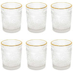 Paris Prix Lot de 6 Verres Design  Liseré  18cl Transparent