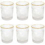 Voir la diapositive 1 : Paris Prix Lot de 6 Verres Design  Liseré  18cl Transparent
