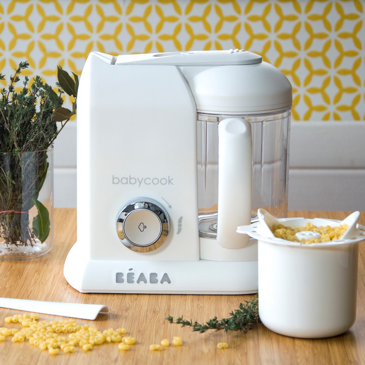 BEABA Cuiseur vapeur-mixeur pour bébé Babycook blanc/gris