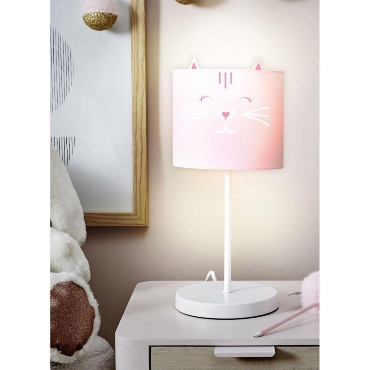 The Home Deco Factory Lampe de chevet enfant chat
