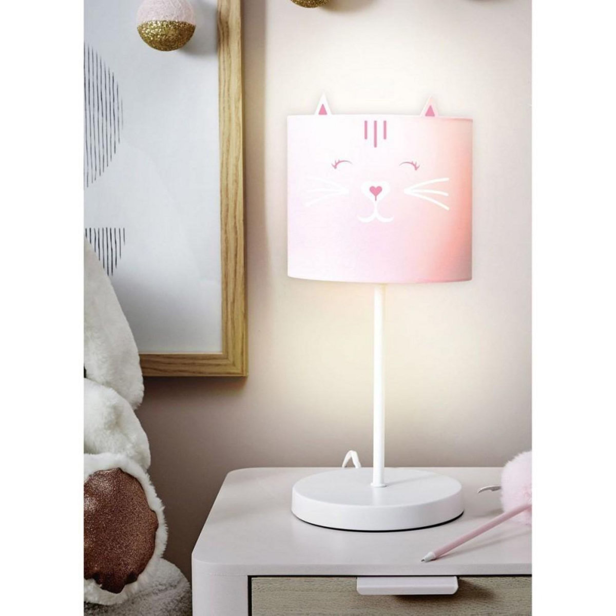 The Home Deco Factory Lampe de chevet enfant chat
